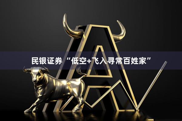 民银证券 “低空+飞入寻常百姓家”