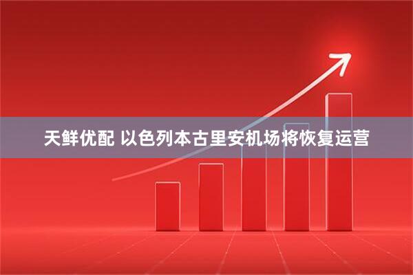 天鲜优配 以色列本古里安机场将恢复运营
