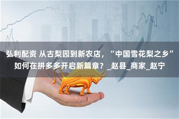 弘利配资 从古梨园到新农店，“中国雪花梨之乡”如何在拼多多开启新篇章？_赵县_商家_赵宁