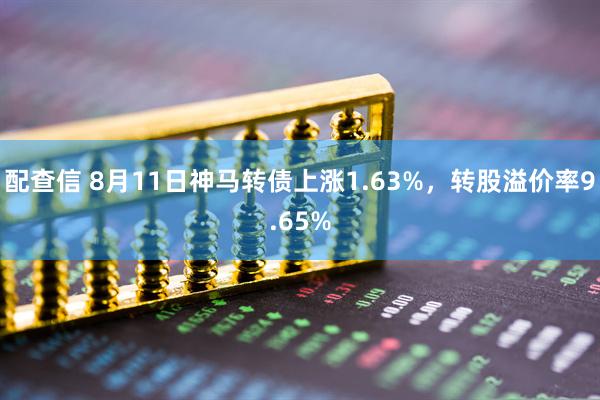 配查信 8月11日神马转债上涨1.63%，转股溢价率9.65%